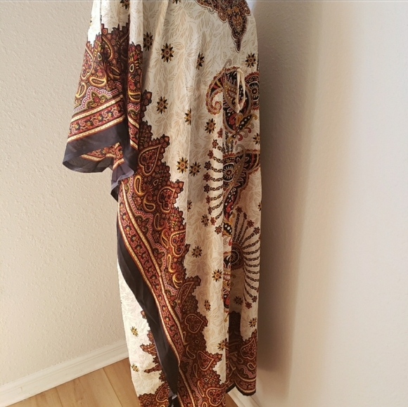 New Tan and Bronze Kaftan Abaya Cover-up Dress - Picture 5 of 12